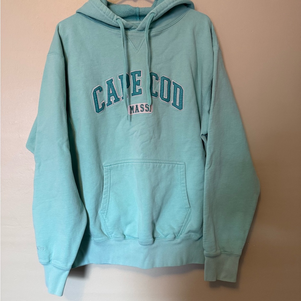 Cuffys Cape Cod Women's Heavyweight Teal Hoodie Size L